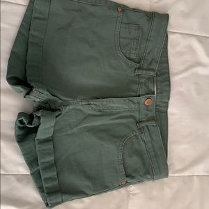 Green shorts